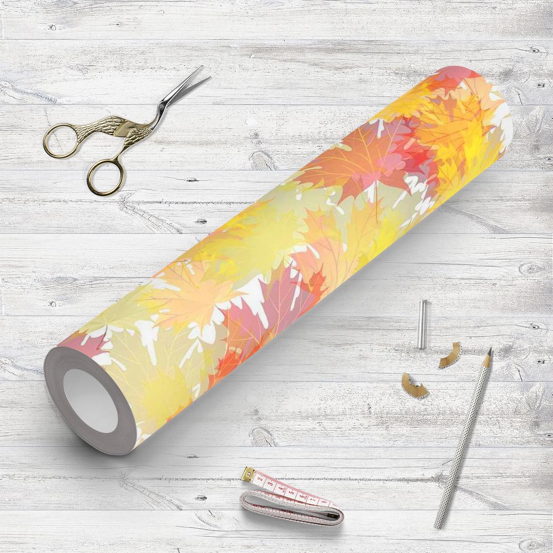 ArtzFolio Autumn Leaves D2 | Peel & Stick Vinyl Wallpaper Roll | Non-PVC Self-Adhesive | Eco-friendly, Water-Repellent, Scratch-Resistant | 20 x 108 inch