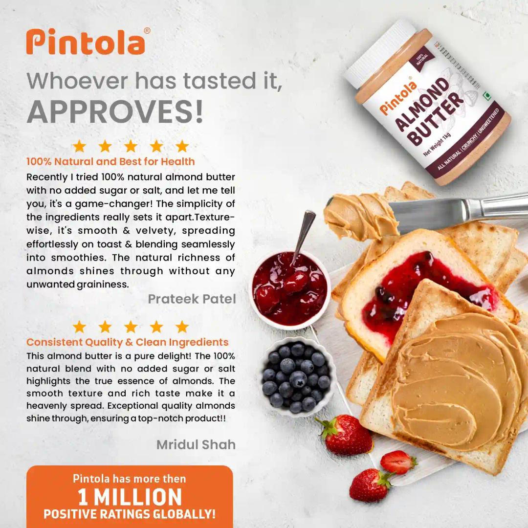 Pintola Almond Butter Crunchy 200g