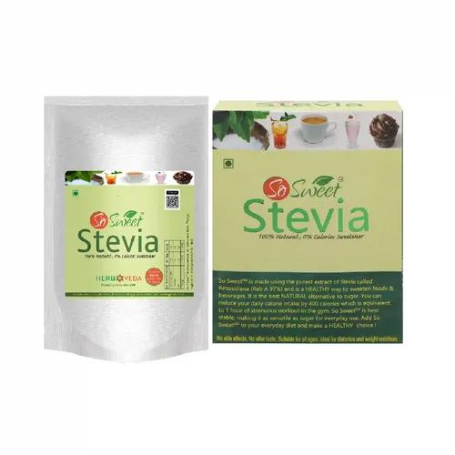 So Sweet Stevia Combo (1kg + 50 Stevia Sachets) Zero Calorie Natural Sweetener (Pack of 2)