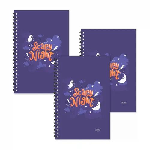 Scary Night Ruled Diaries - Pack Of 3