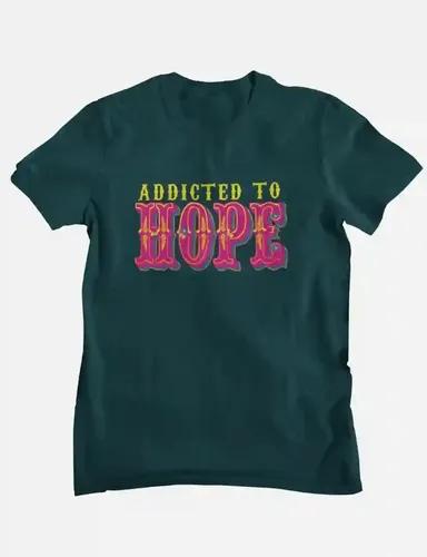 Addicted to Hope (Pink) - Unisex Regular fit T-shirt - Petrol Blue