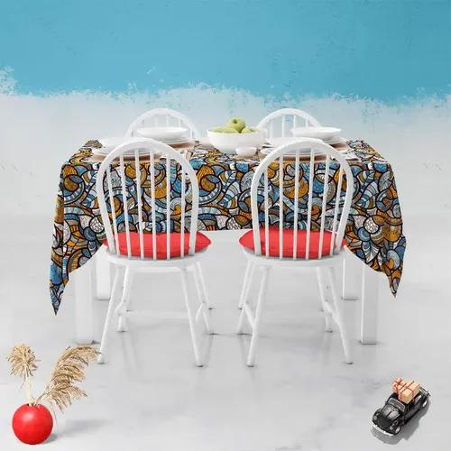 ArtzFolio Ethnic Doodle | Table Cloth Cover for Dining & Center Table