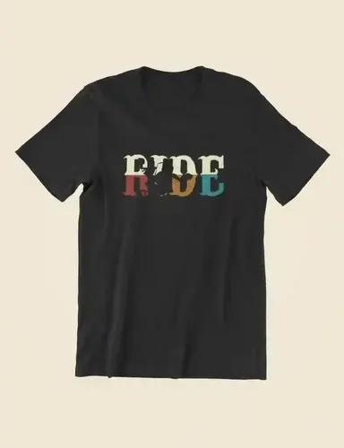 Ride - Unisex Regular Fit Black T-shirt