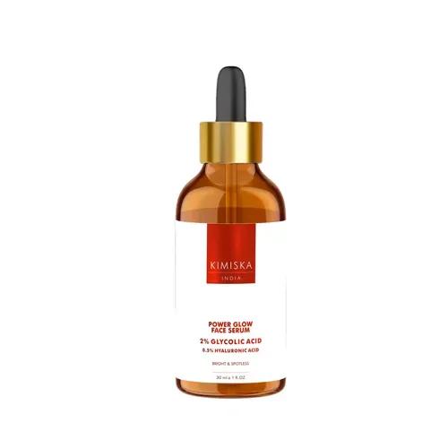 KIMISKA Power Glow Face Serum - 2% Glycolic Acid + 0.5% Hyaluronic Acid - 30ml