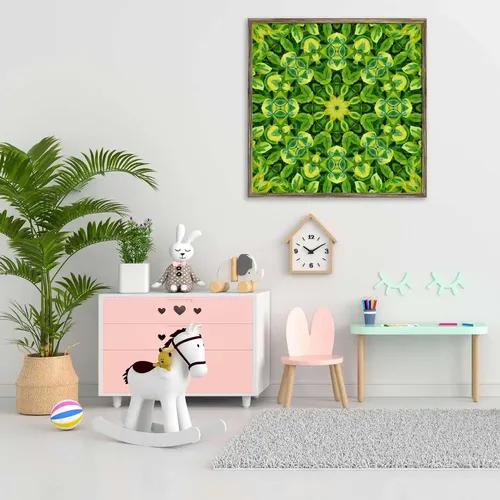 ArtzFolio Green Mandala Flower | Premium Canvas Painting for Bedroom & Living Room