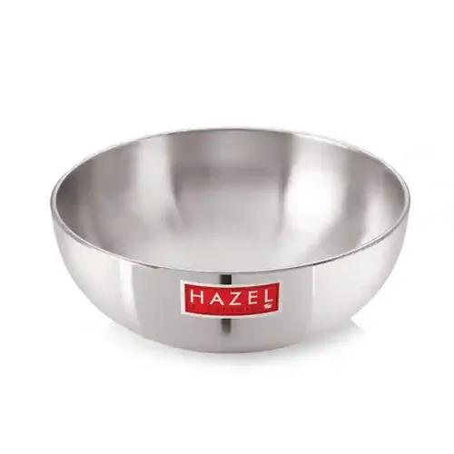 HAZEL Aluminium Kadai Without Handle | Food-Grade Tasla Kadhai with Polished Outer Surface