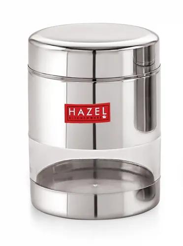 HAZEL Stainless Steel Transparent Glossy See Through Container