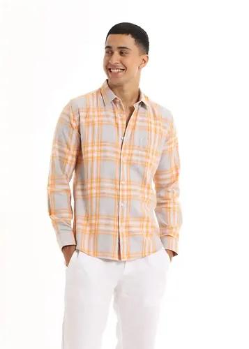 Banana Club Melange Orange Checked Shirt