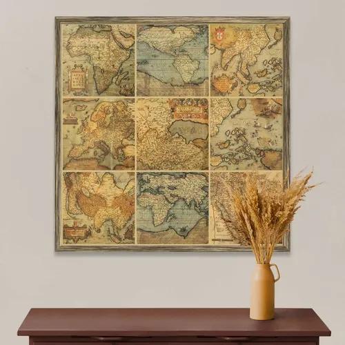 ArtzFolio Antique Maps | Premium Canvas Painting for Bedroom & Living Room