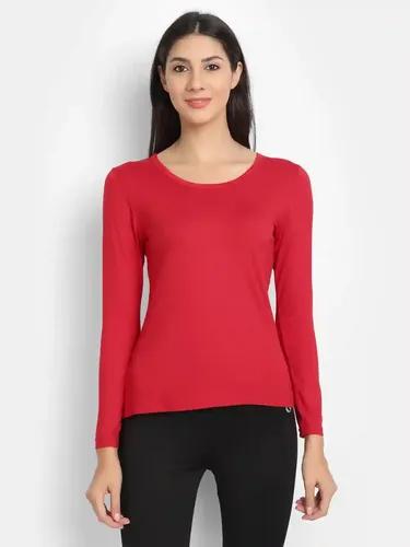 Bamboo Fabric Full Sleeve T-Shirt Red