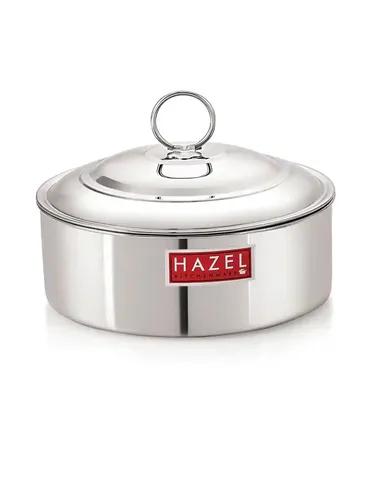 HAZEL Stainless Steel Casserole for Roti With Lid | Chapati Casserole with Lid | Steel Roti Dabba for Serving | Hotcase for food serving