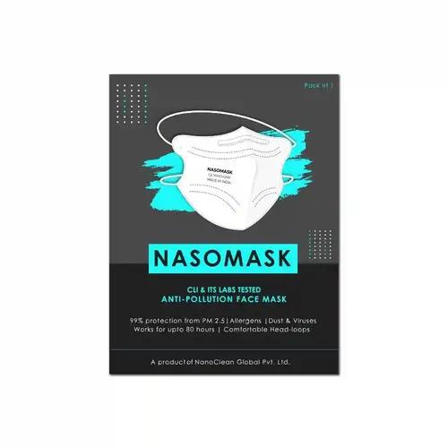 NANOCLEAN N95 Face Mask for Men Women Adults Anti Pollution Nasomask with Protective soft and comfortable 5 layer filtration Face Mask with headloop (White-Pack Of 06)