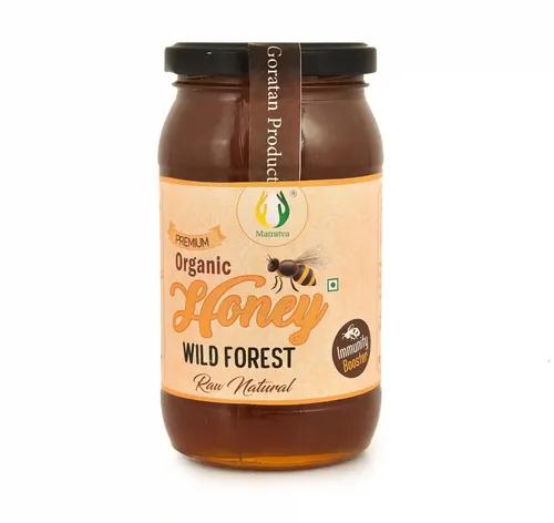 MATRATVA Wild Forest Honey 500 gm Glass Jar | Wild Forest Honey, Ayurvedic Immunity Booster for Digestion | Weight Management | Cough | Pure Raw Honey | Natural Forest Honey | No Artificial Flavour, Colour, Sugar or Preservatives