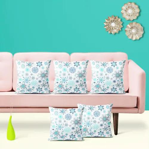 ArtzFolio Christmas Snowflakes D1 | Decorative Cushion Cover for Bedroom & Living Room