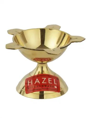 Hazel New Punch Deevi Brass Diya Oil Lamp