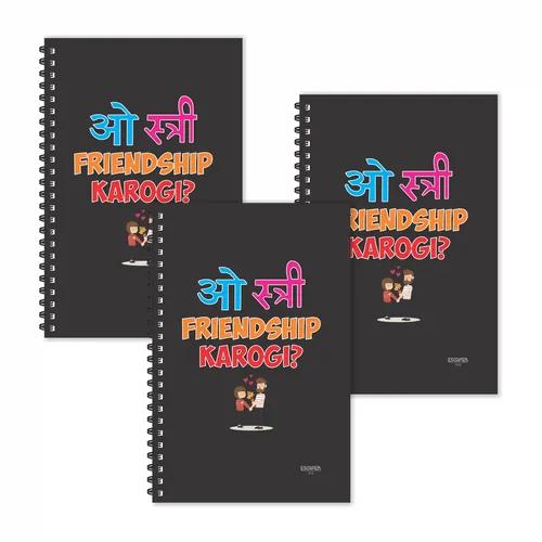 Friendship Hindi Quotes Ruled Diaries - Pack Of 3