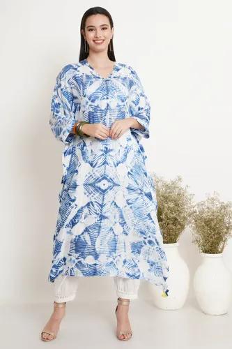 Blue Led Tie Dye Kaftan