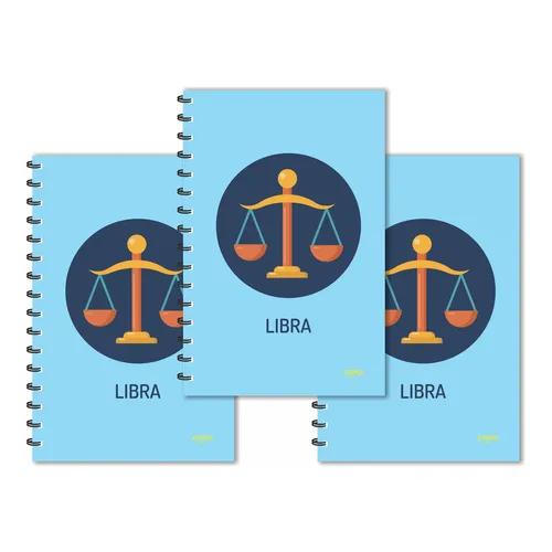 Libra Zodiac Designer Ruled Diaries - Pack Of 3