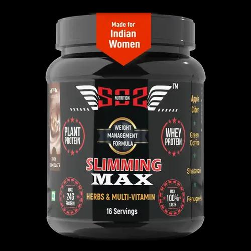 SOS Nutrition MAX Whey Protein Powder & Plant Protein, 24 g, Herbs to Reduce Body Fat and Immunity, Multivitamin for Skin & Hair (Chocolate)