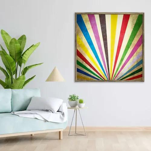 ArtzFolio Multi Color Grunge Sunbeams | Premium Canvas Painting for Bedroom & Living Room