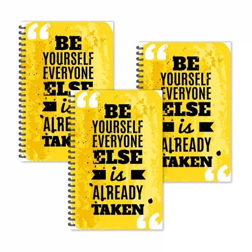 Be Yourself Everyone Else Is Already Taken Motivational Diaries - Pack Of 3