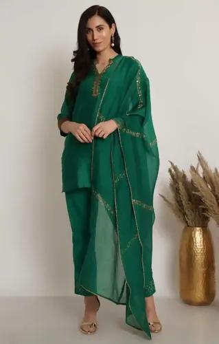 Green Tunics Kurta Set