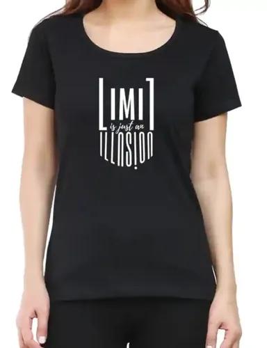 Limit is just an illusion - Women's regular fit Black t-shirt