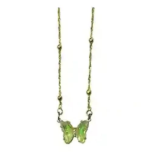 Light Green Butterfly Pendant with Chain