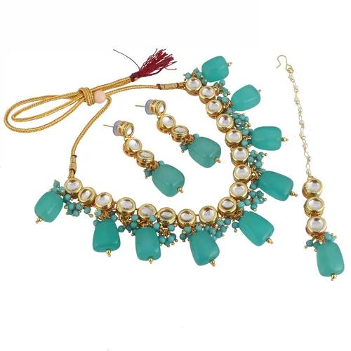 Gold Plated(18k) Round Stone Design Jewellery Set