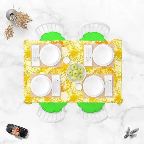 ArtzFolio Leaves | Table Cloth Cover for Dining & Center Table