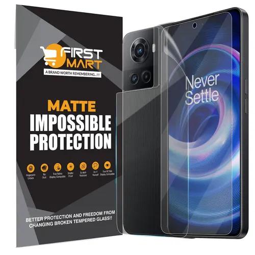 FIRST MART Edge to Edge Screen Protector for OnePlus 10R 5G | Front and Back Matte 4 Layer Impossible Nanofiber Tempered Glass | Case Friendly & Full Screen Coverage