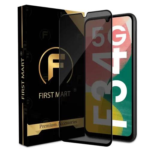 FIRST MART Edge to Edge Privacy Tempered Glass for Samsung Galaxy F34 5G / Samsung A34 5G / Samsung M34 5G Full Screen Coverage with Easy Installation Kit | Black