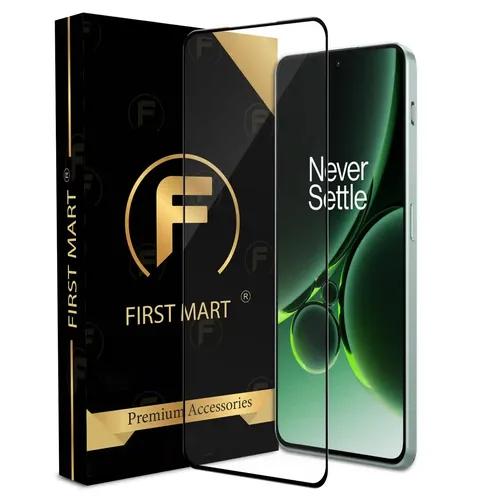 FIRST MART Edge to Edge Tempered Glass for OnePlus Nord 3 5G / Nord CE 3 Full Screen Coverage with Easy Installation Kit | Black