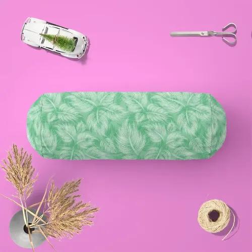 ArtzFolio Spring Leaves D1 | Bolster Cover Booster Cases | Zipper Opening | Poly Cotton Fabric | 16" Width x 6" Diameter; Set of 2 pcs