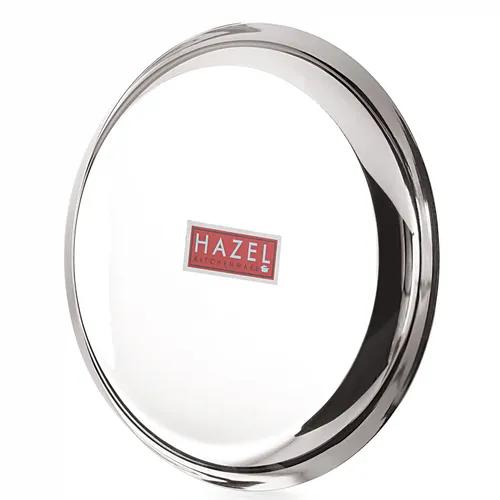 HAZEL Steel Plates for Lunch |Plates Set Steel for Dinner | Steel Dinner Plates Set