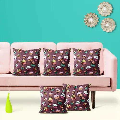 ArtzFolio Cupcake D3 | Decorative Cushion Cover for Bedroom & Living Room