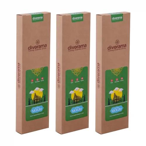 DivoRama Luxury Jasmine Incense Sticks Agarbatti - 100% Indian Natural Aroma -  Long Lasting  Mogra Agarbatti for Puja, Meditation, Happy Vibes