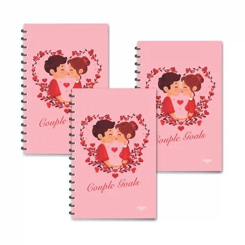 Couple Goals Design Ruled Diaries - Pack Of 3