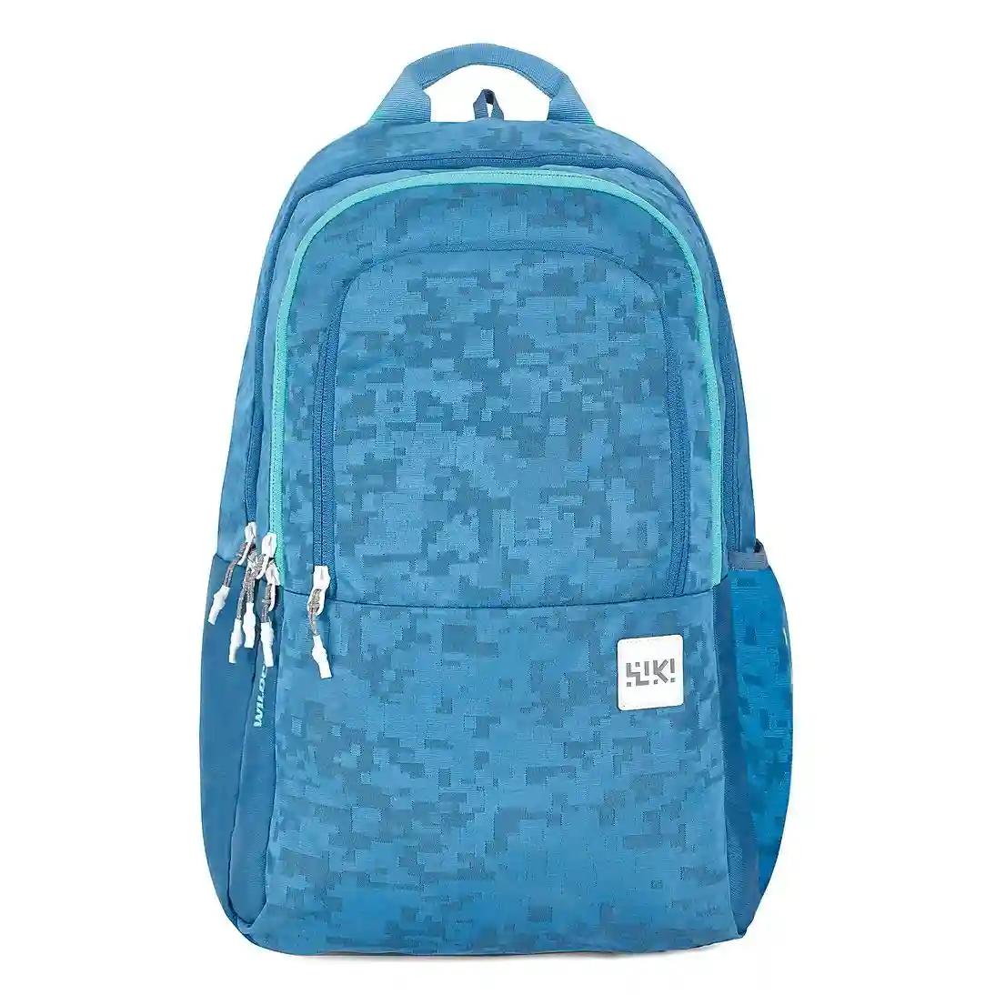 Wildcraft Wiki 2 Jacquard Standard Backpack Blue (11951 Blue) (Medium Size)