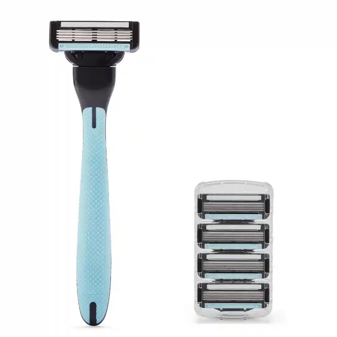 E1 Virat4 Razor-Cartridge Shaving 4-Bladed Cartridges, Razor Blades