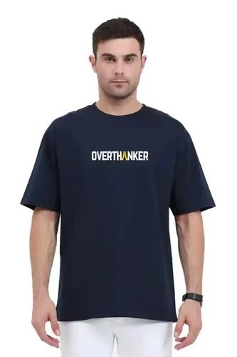 Overthanker - Unisex Oversized T-Shirt - Navy Blue - S