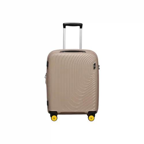 EUME Wanderer Cabin Luggage Trolley Bags For Travel |Polypropylene (Pp) 8 Silentrun Wheels Suitcase ( Champagne Gold)