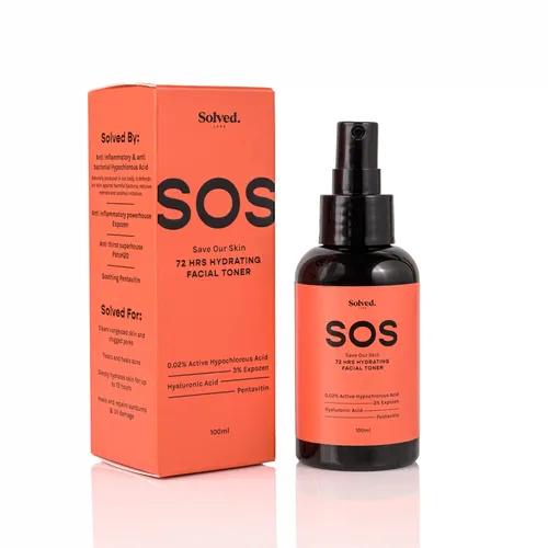 SOLVED LABS Sos Hypochlorous Acid Spray Restorative Facial Toner - 100Ml | Soothing, Antibacterial & Anti-Inflammatory | Gentle Skincare For Sensitive, Irritated, Or Acne-Prone Skin