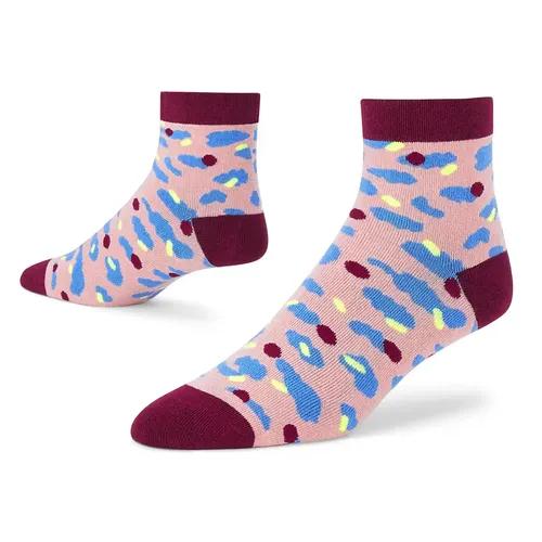 DYNAMOCKS Men's and Women's Combed Cotton Ankle Length Socks (Pack of 1) (Multicolour, Free Size)_Party