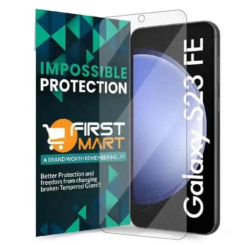 FIRST MART Edge to Edge Tempered Glass for Samsung Galaxy S23 FE 5G (6.4 Inch) with Easy Self Installation Kit | Black Case Friendly Screen Protection