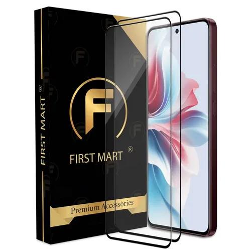 FIRST MART Premium Tempered Glass for Oppo F25 Pro 5G with Edge to Edge Coverage and Easy Installation Kit, Pack of 2