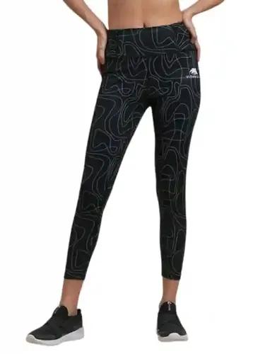 VITAWOLF Women's Doodle Printed Tight Gym Wear with Back Pocket | Track Pants Ideal for Active Wear, Yoga and Workout | Stretchable Gym Pants for Women