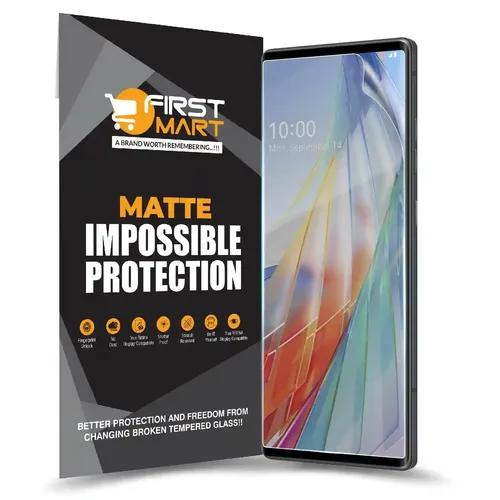 FIRST MART Screen Protector for LG Wing 5G - Nanofiber Unbreakable Membrane Case Friendly Full Edge to Edge Screen Coverage & Installation Kit (Matte)