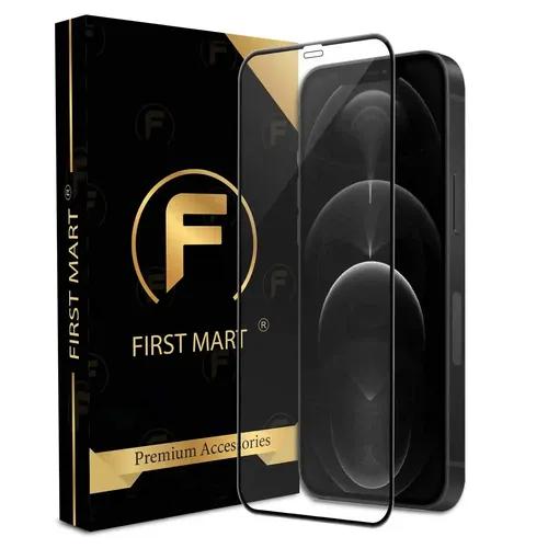 FIRST MART Premium Tempered Glass for iPhone 12 Pro Max with Edge to Edge Coverage and Easy Installation Kit, Pack of 1