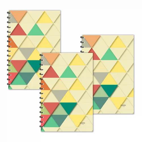 Piramid Patterns Designer Ruled Diaries - Pack Of 3